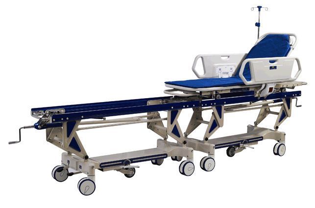 Transport stretcher trolley / pneumatic / mechanical / 2-section PCD-A Shanghai Pinxing Medical Equipment Co.,Ltd