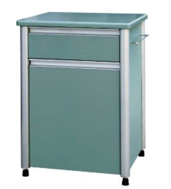 Medical bedside cabinet / for healthcare facilities / on casters / 1-door PX608 Shanghai Pinxing Medical Equipment Co.,Ltd