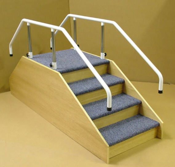 2 handrails straight type rehabilitation staircase SEERS Medical