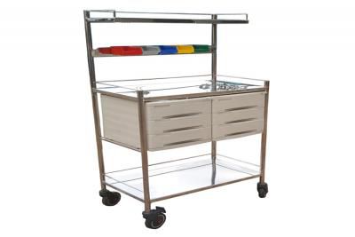 Emergency trolley / with oxygen cylinder holder / with shelf unit / with IV pole 951 Shree Hospital Equipments