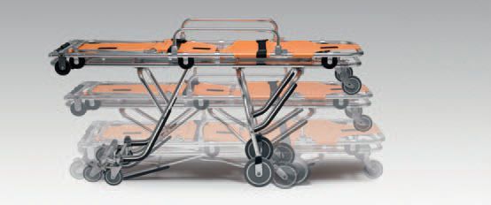 Mortuary stretcher trolley / height-adjustable / mechanical / 3-section CEARE80 CEABIS