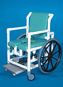 Shower chair / on casters / with cutout seat DR 100 PPG RCN MEDIZIN