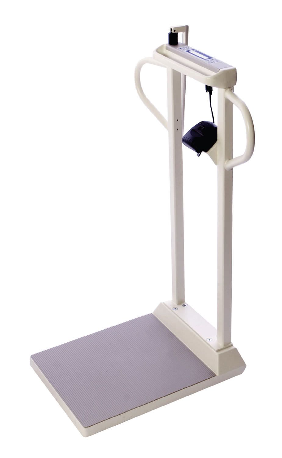 Digital Platform Scale with Extra Wide Handrails and Digital Height Rod