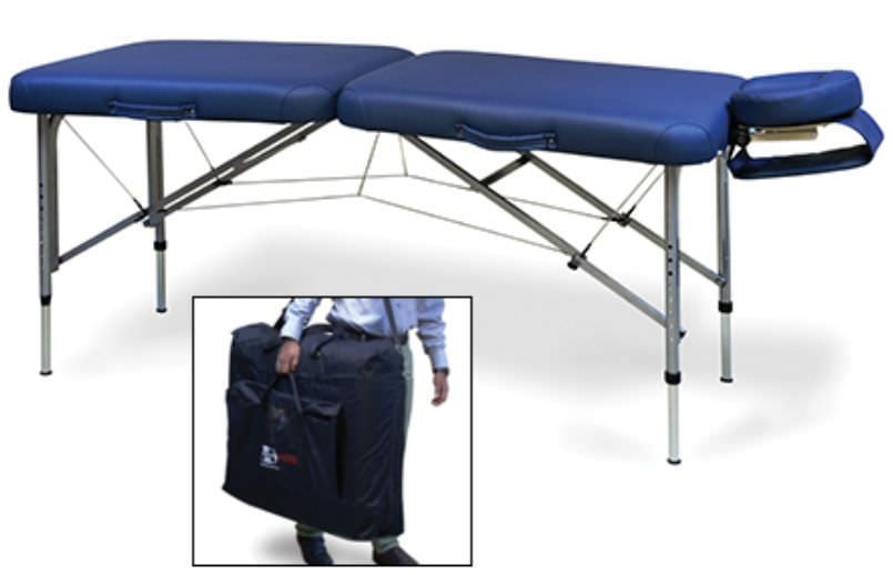 Manual massage table / portable / height-adjustable / folding 7604-752 Hausmann