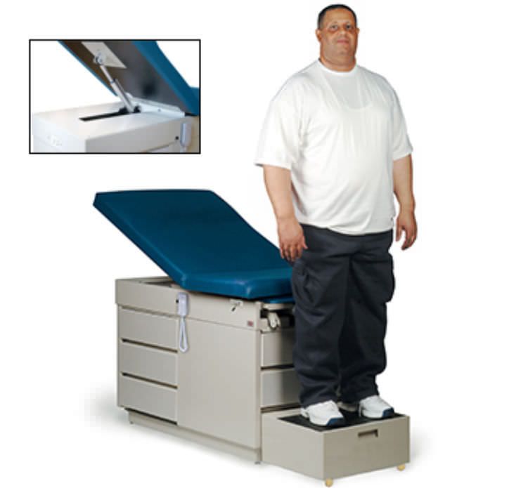 Bariatric examination table / electrical / height-adjustable / 2-section 4416 X-L Hausmann