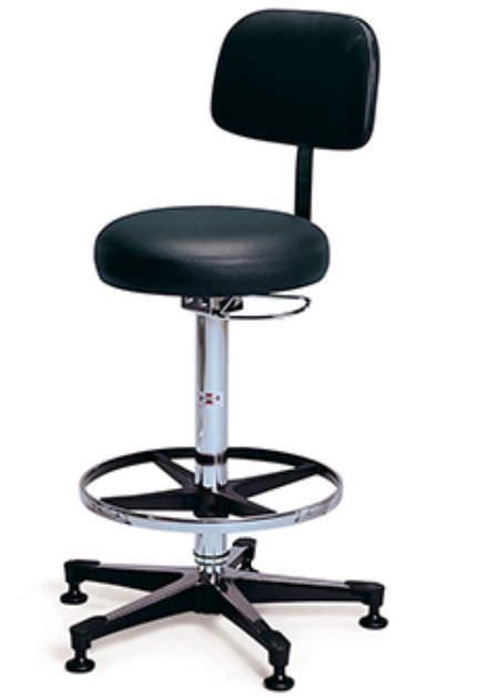 Medical stool / on casters / height-adjustable / with backrest 2160 Hausmann