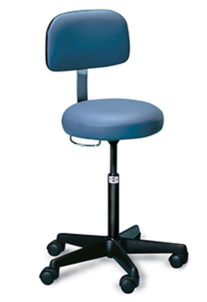 Medical stool / height-adjustable / on casters / with backrest 2123 Hausmann