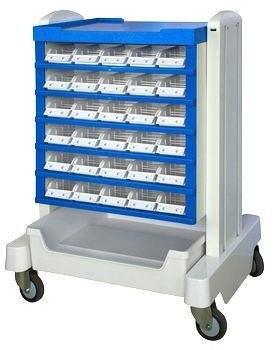 Medicine distribution trolley / 25 to 34 container SMP-800A SMP CANADA