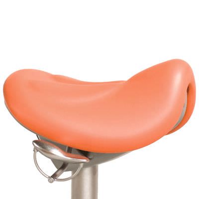 Medical stool / on casters / height-adjustable / saddle seat PlutoLE TECNODENT