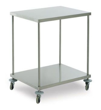 Instrument table / on casters / stainless steel / 2-tray SM P2120 SAMATIP