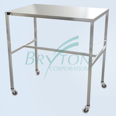 Instrument table / on casters / stainless steel / 2-tray ITH-1620 BRYTON CORPORATION
