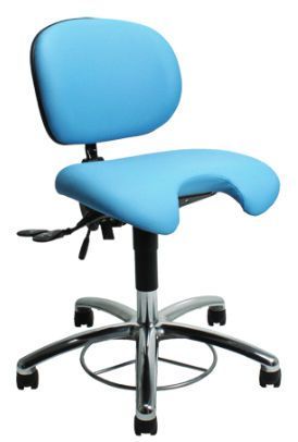 Medical stool / height-adjustable / on casters / with backrest VELA Latin 300- Reg VELA