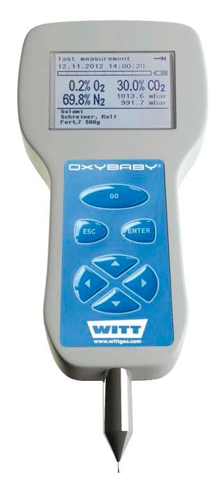 Oxygen and carbon dioxide analyzer for modified atmosphere packaging (MAP) OXYBABY® 6.0 WITT
