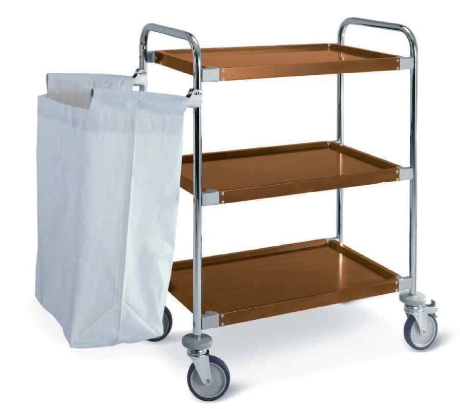Clean linen trolley / dirty linen / with shelf / 1-bag 10506 Centro Forniture Sanitarie