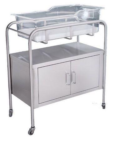 Stainless steel hospital baby bassinet / transparent SS8528 UMF Medical