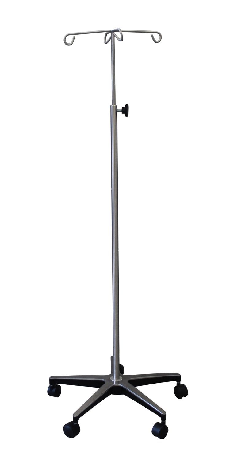 4-hook IV pole / telescopic / on casters SS8342 UMF Medical