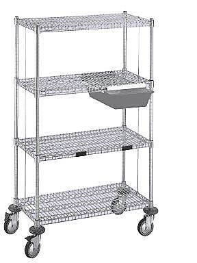 Stainless steel shelving unit / 4-shelf CARRELLI GRIGLIATI Centro Forniture Sanitarie