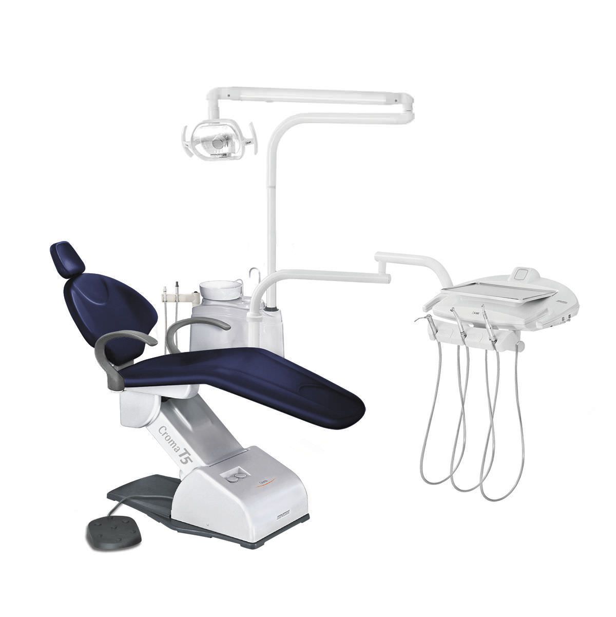 Dental treatment unit with lamp / with delivery system CROMA T5 PLUS DABI ATLANTE