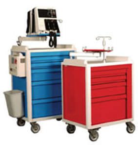 Emergency trolley / with CPR board / with oxygen cylinder holder / with IV pole Crash Cart-30 S&S Technology