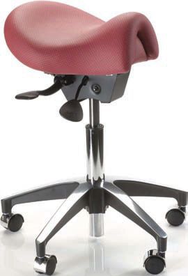 Medical stool / height-adjustable / on casters / saddle seat Medi-Plinth