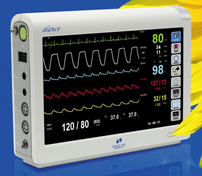 Portable multi-parameter monitor / compact / with touchscreen 10.2", 12.1" | élance elite Spacelabs Healthcare