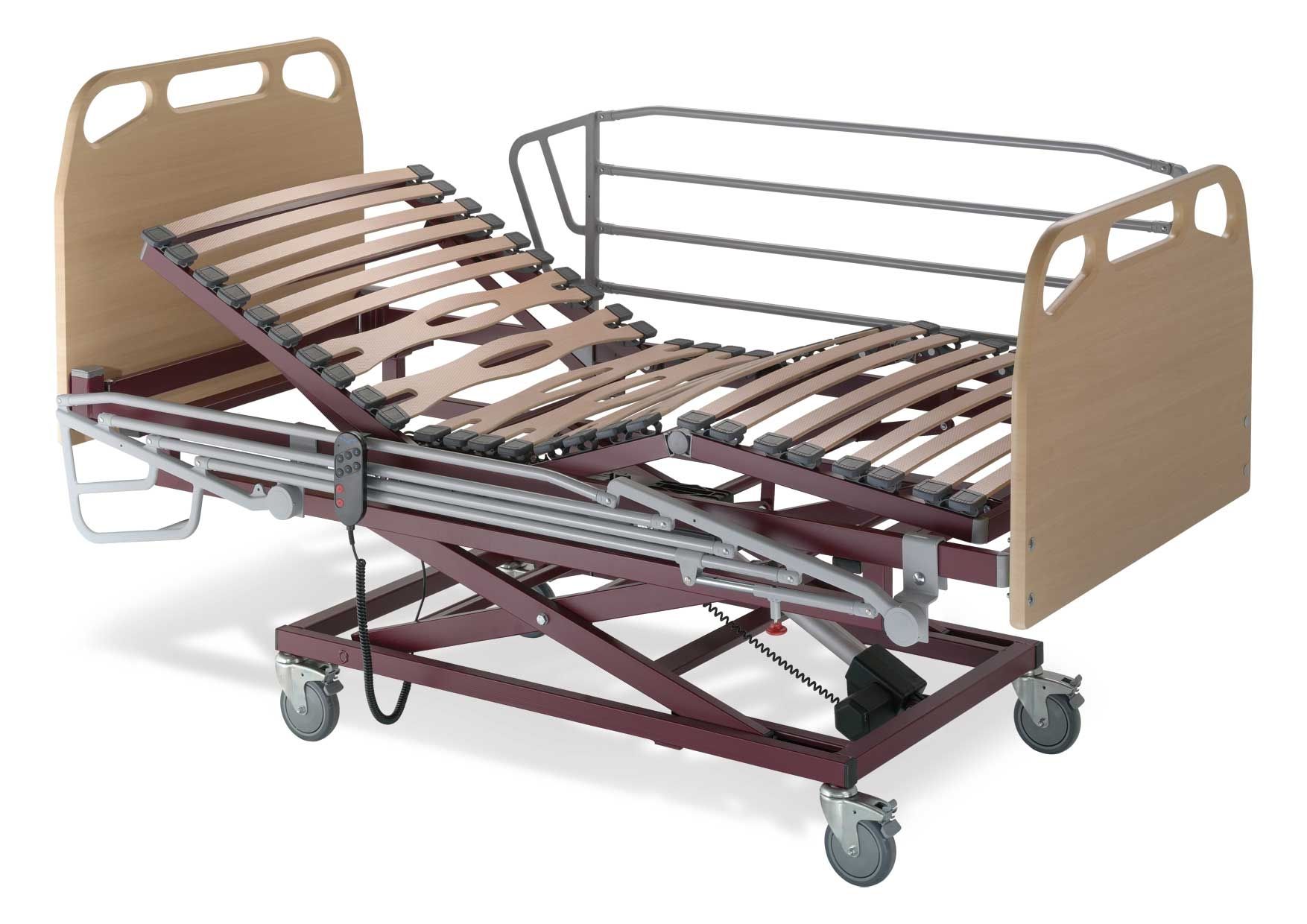 Nursing home bed / electrical / height-adjustable / on casters Viana-Plus Tecnimoem