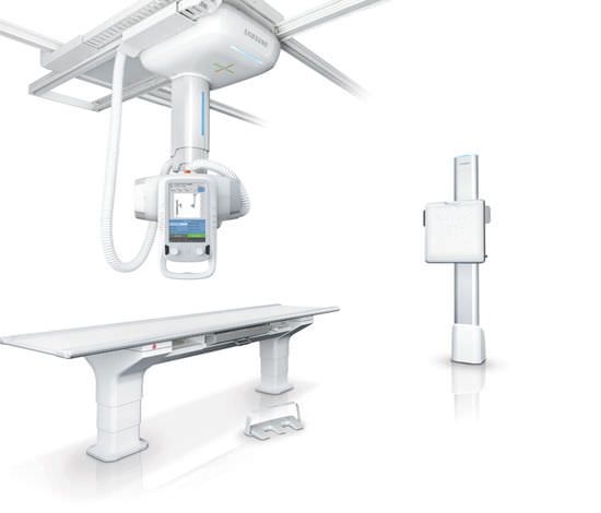 Radiography system (X-ray radiology) / digital / for multipurpose radiography / with ceiling-suspended telescopic tube-stand XGEO GC80 Samsung Medison