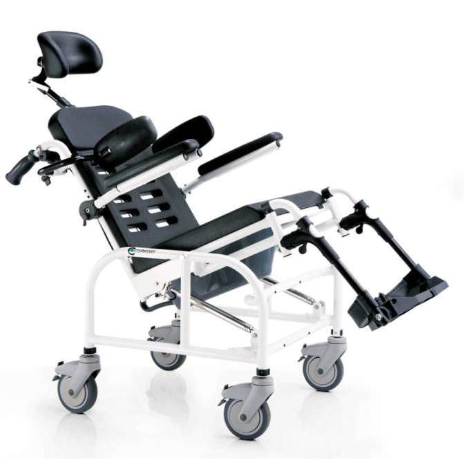 Shower chair / commode / with cutout seat / on casters LY-158 Comfort orthopedic
