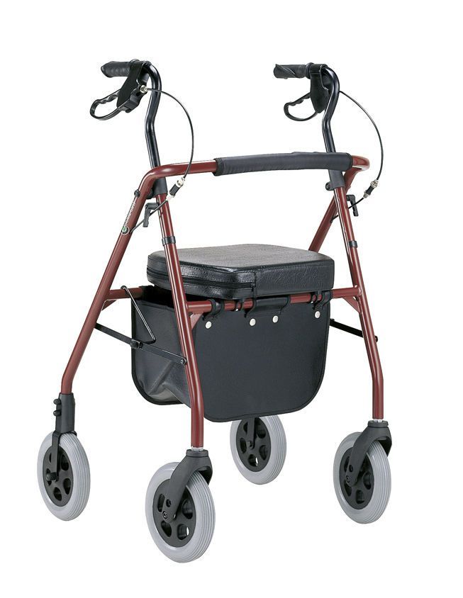4-caster rollator / with seat / height-adjustable SL-512 Comfort orthopedic
