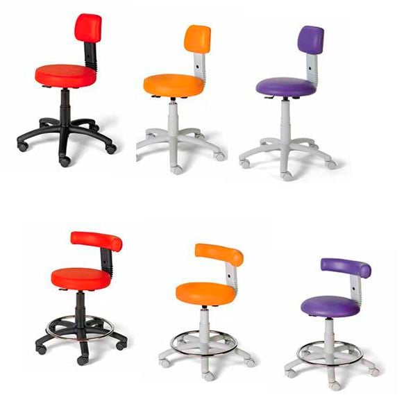 Medical stool / on casters / height-adjustable / with backrest KX, NX TEYCO MED
