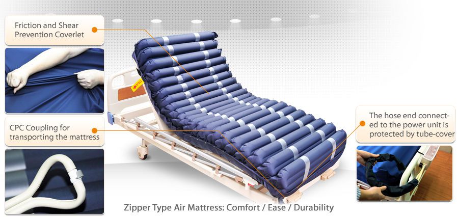Hospital bed mattress / anti-decubitus / dynamic air / tube TS-508 True Source