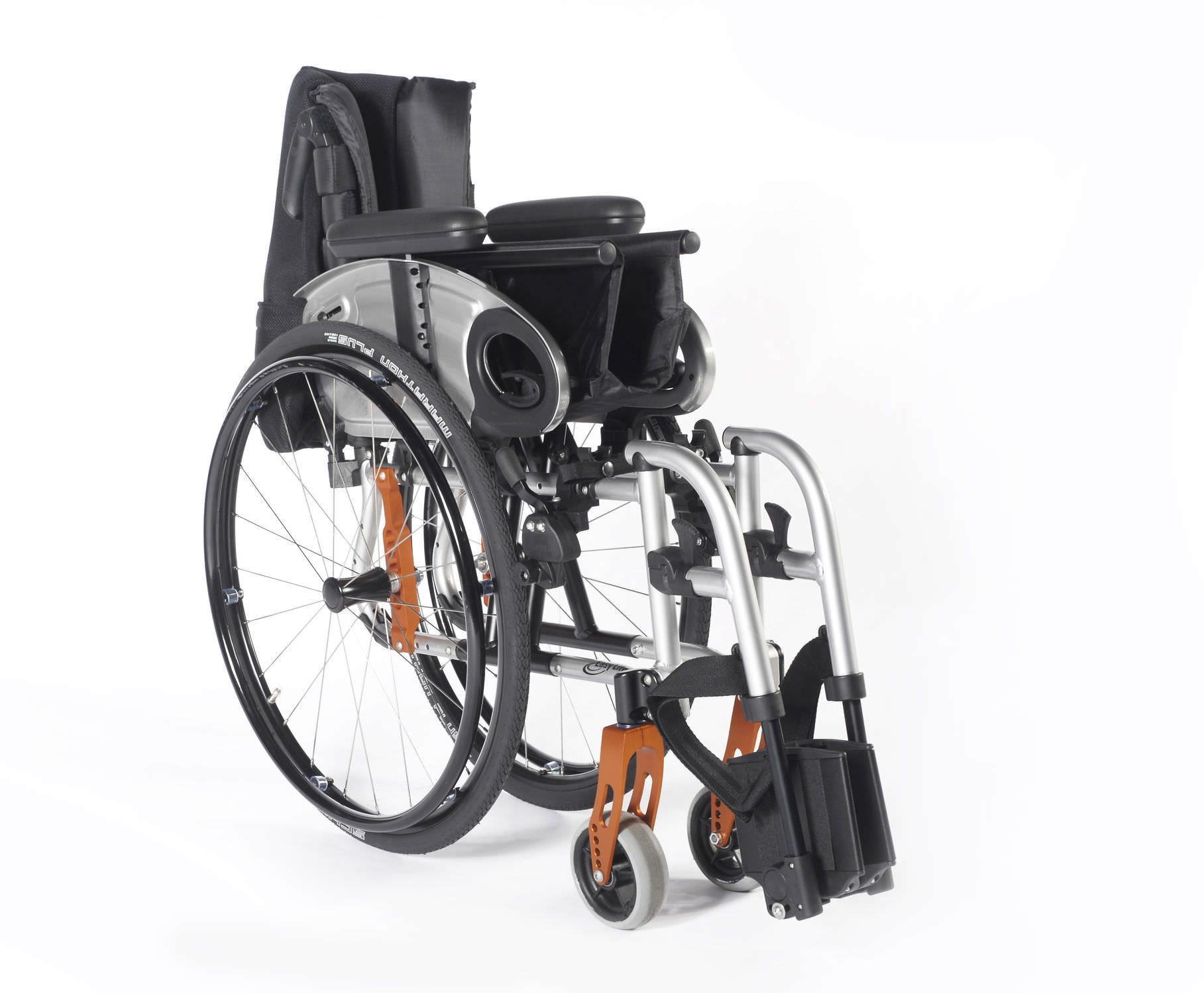Active wheelchair / folding / height-adjustable Life Swing Away Sunrise Medical