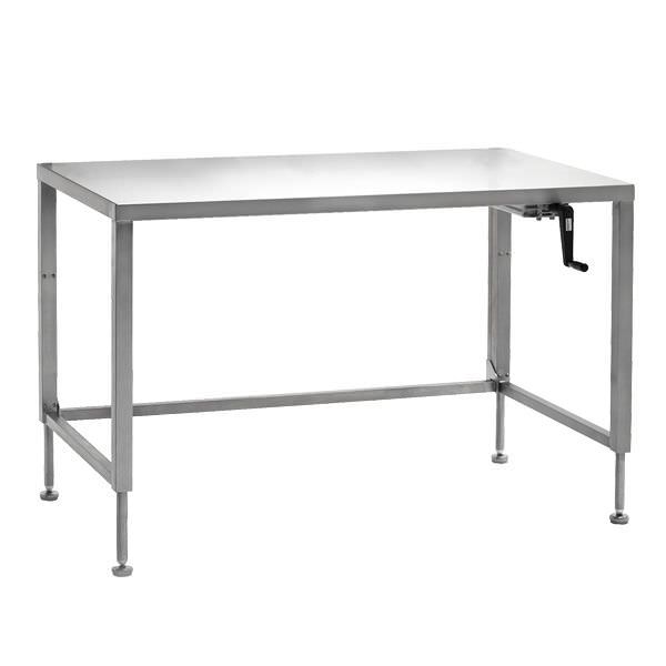 Work table / rectangular / stainless steel / height-adjustable 0.7 - 1 m | W/ETSS TEKNOMEK