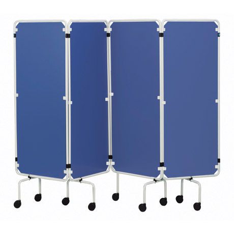 Hospital screen / on casters / 4-panel SCR01/WHITE/SCRPK/(COLOUR) Sidhil
