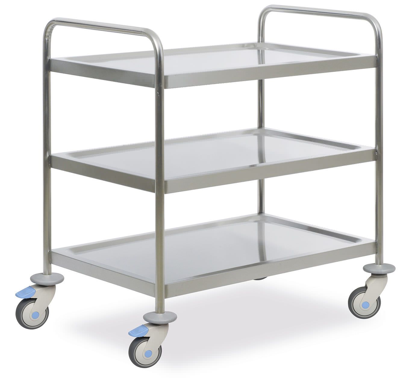 Instrument trolley / 3-tray MTA 2119 MIXTA STAINLESS STEEL HOSPITAL EQUIPMENTS