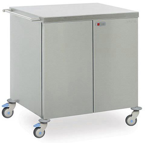 Transport trolley / for sterile goods / with hinged door MSU - 2140 - 50 MIXTA STAINLESS STEEL HOSPITAL EQUIPMENTS