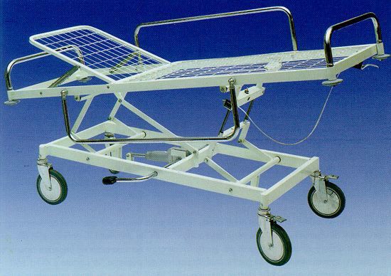 Emergency stretcher trolley / height-adjustable / mechanical / 2-section galeno_2489-AV PICOMED