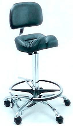 Medical stool / height-adjustable / on casters / with backrest 5095 C.B.M.