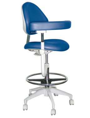 Dental stool / height-adjustable / on casters / with backrest AS-1101 TPC