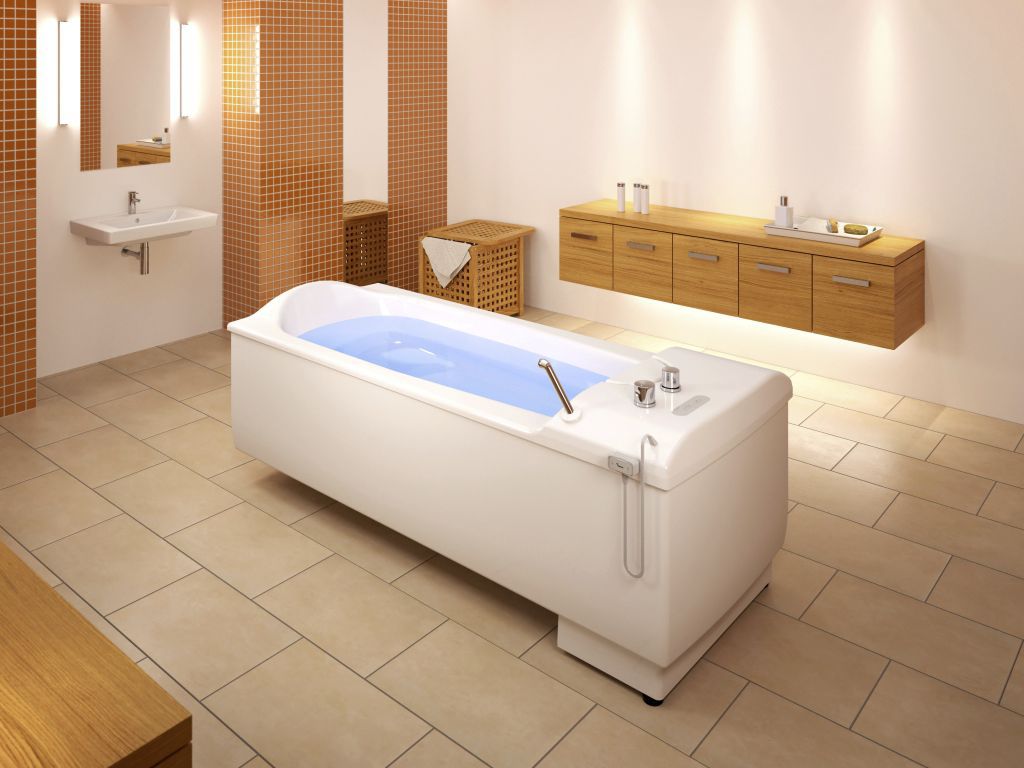 Electrical medical bathtub / height-adjustable Résidence Trautwein