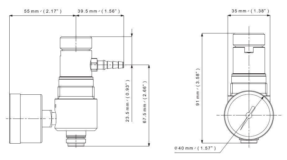 Gas pressure regulator / fixed-flow / integrated / laboratory 200 bar, 0.3 - 15 Nm3/h | S 75 series CEODEUX MEDITEC