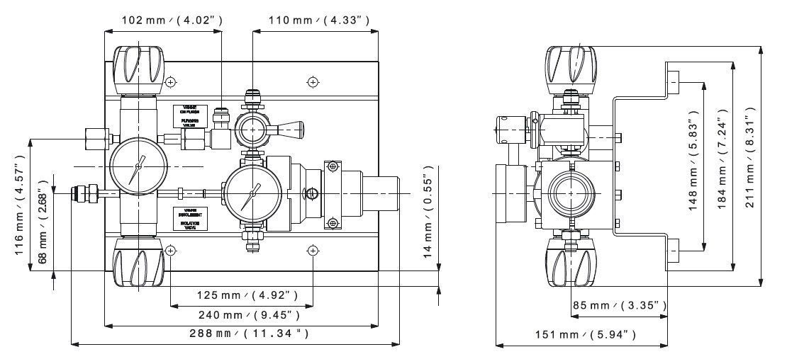 Gas manifold / supply / laboratory CM 104 UC series CEODEUX MEDITEC