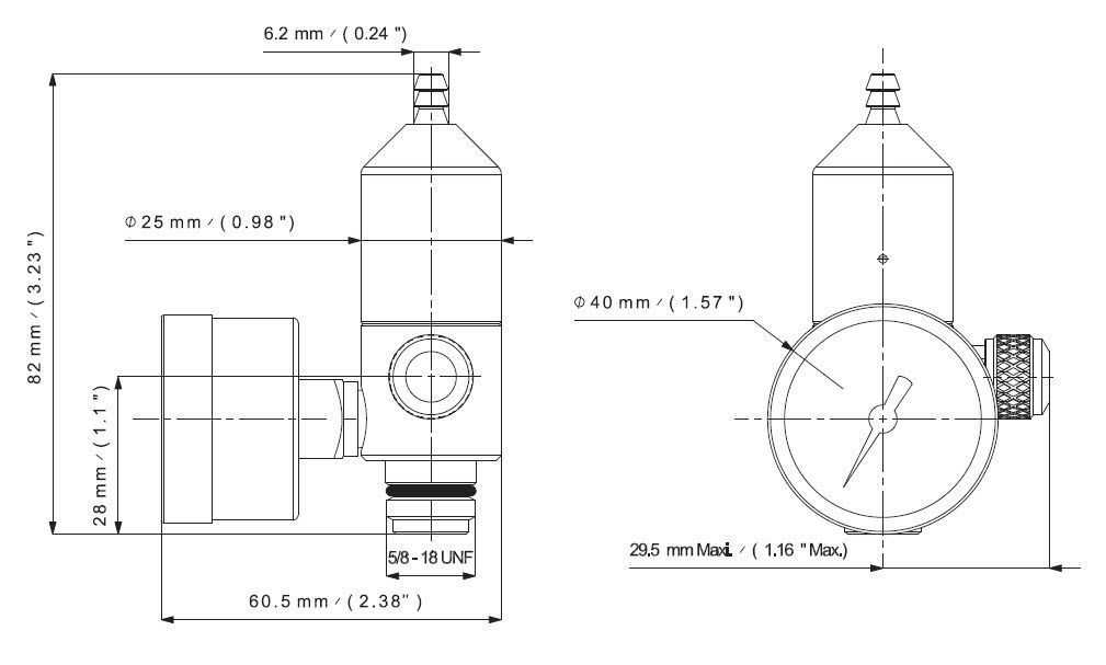 Gas pressure regulator / fixed-flow / laboratory 200 bar, 30 - 60 Nm3/h | S 70, D 70 series CEODEUX MEDITEC