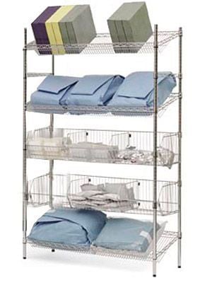 5-shelf shelving unit QUICKWIRE Stanley Healthcare