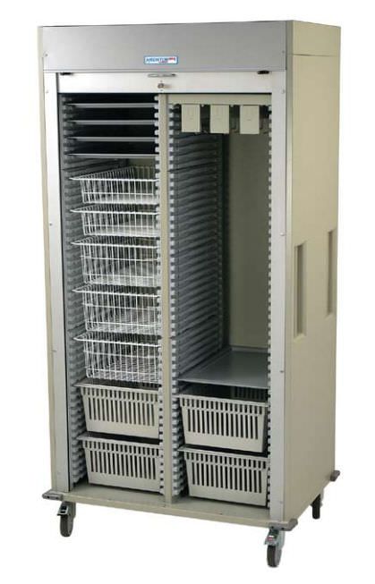 Storage cabinet / medical / for healthcare facilities / with tambour door MS8140-CYSTO Harloff