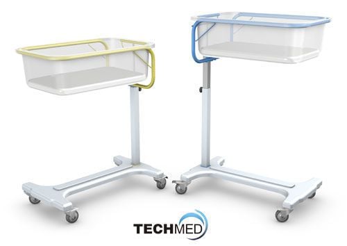 Height-adjustable hospital baby bassinet / reverse Trendelenburg / transparent BM-04 TECHMED Sp. z o.o.