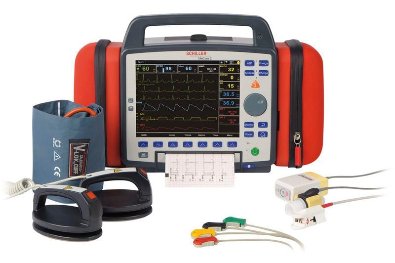 Semi-automatic external defibrillator / with modular multi-parameter monitor ARGUS PRO LifeCare 2 SCHILLER