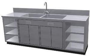 Healthcare facility worktop / with sink Amsco® Clean-Up STERIS