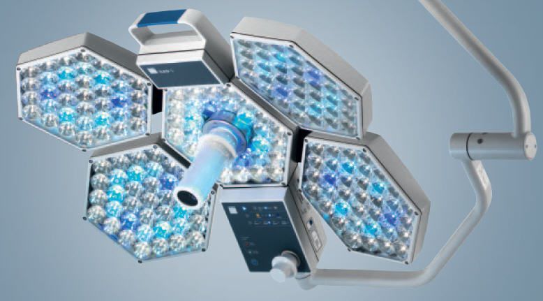 LED surgical light / with video camera / ceiling-mounted / with control panel 160 000 lux | iLED 5 TRUMPF Medizin Systeme