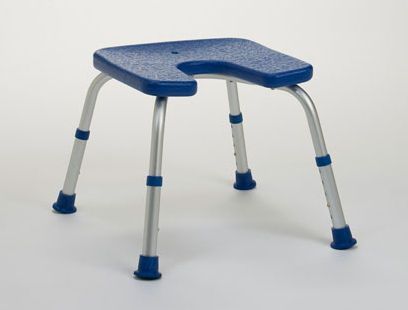 Height-adjustable shower stool / with cutout seat sidney Vermeiren